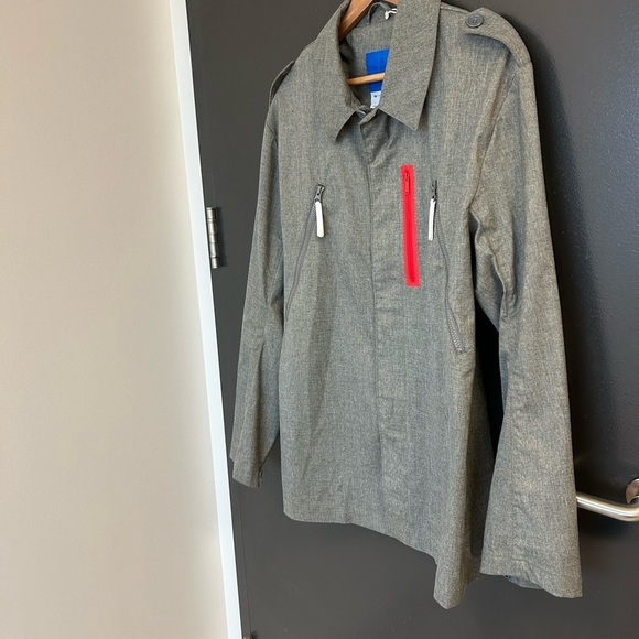 adidas Originals Gray L coat new with partial tag (not actual full tag but.new) - Picture 9 of 13